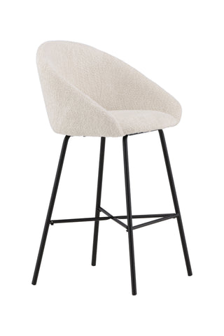 Venture Home Velvet Bar Chair 2-pack - Svart/Vit Teddy