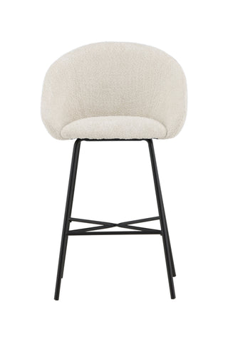 Venture Home Velvet Bar Chair 2-pack - Svart/Vit Teddy
