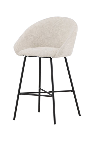 Venture Home Velvet Bar Chair 2-pack - Svart/Vit Teddy