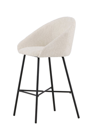 Venture Home Velvet Bar Chair 2-pack - Svart/Vit Teddy