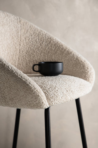 Venture Home Velvet Bar Chair 2-pack - Svart/Vit Teddy