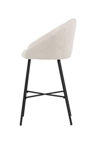 Venture Home Velvet Bar Chair 2-pack - Svart/Vit Teddy