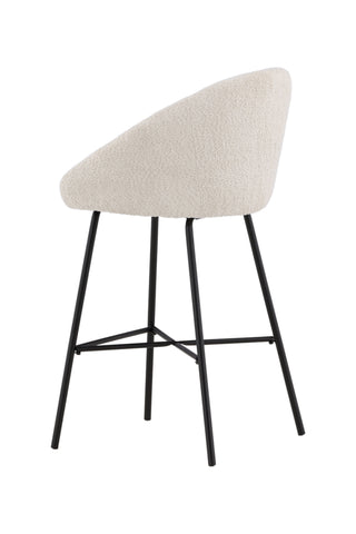 Venture Home Velvet Bar Chair 2-pack - Svart/Vit Teddy