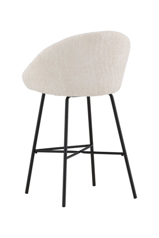 Venture Home Velvet Bar Chair 2-pack - Svart/Vit Teddy