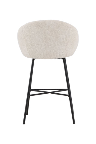 Venture Home Velvet Bar Chair 2-pack - Svart/Vit Teddy