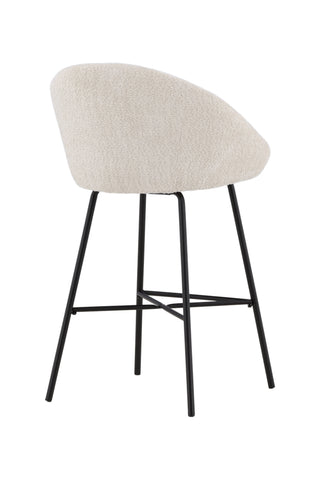 Venture Home Velvet Bar Chair 2-pack - Svart/Vit Teddy