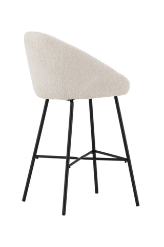 Venture Home Velvet Bar Chair 2-pack - Svart/Vit Teddy