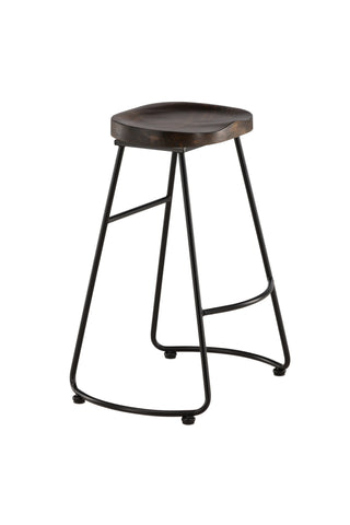 Venture Home Ozark Barstol 2-pack - Zinklook / Mörk valnötsträ