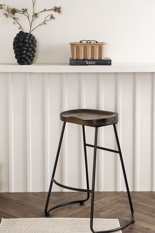 Venture Home Ozark Barstol 2-pack - Zinklook / Mörk valnötsträ