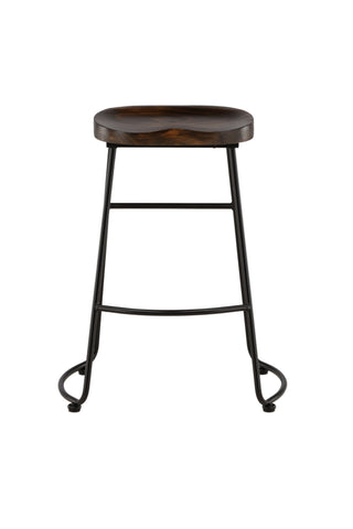 Venture Home Ozark Barstol 2-pack - Zinklook / Mörk valnötsträ