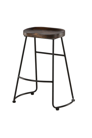 Venture Home Ozark Barstol 2-pack - Zinklook / Mörk valnötsträ