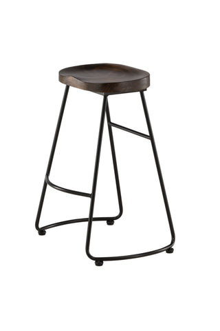 Venture Home Ozark Barstol 2-pack - Zinklook / Mörk valnötsträ