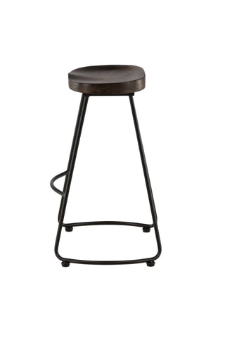 Venture Home Ozark Barstol 2-pack - Zinklook / Mörk valnötsträ