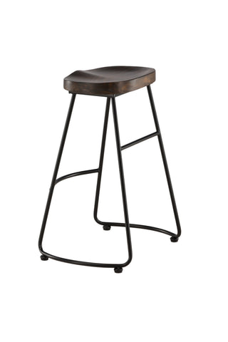 Venture Home Ozark Barstol 2-pack - Zinklook / Mörk valnötsträ