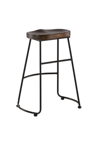 Venture Home Ozark Barstol 2-pack - Zinklook / Mörk valnötsträ