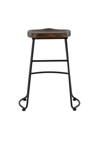 Venture Home Ozark Barstol 2-pack - Zinklook / Mörk valnötsträ