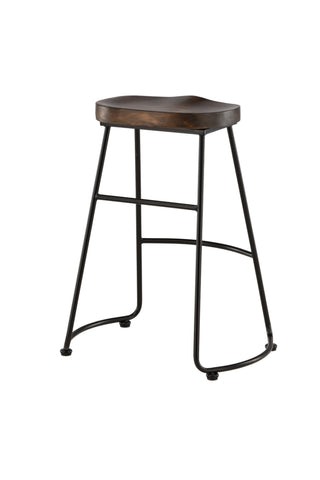 Venture Home Ozark Barstol 2-pack - Zinklook / Mörk valnötsträ