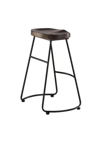 Venture Home Ozark Barstol 2-pack - Zinklook / Mörk valnötsträ