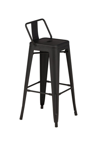 Venture Home Tempe Barstol 4-pack - Mattsvart / Metall