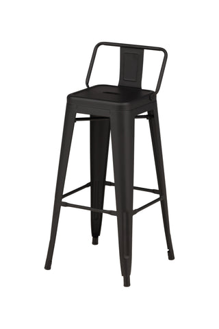 Venture Home Tempe Barstol 4-pack - Mattsvart / Metall