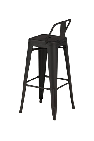 Venture Home Tempe Barstol 4-pack - Mattsvart / Metall