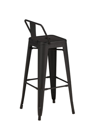 Venture Home Tempe Barstol 4-pack - Mattsvart / Metall