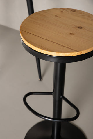 Venture Home Conway Barstol 2-pack - Svart / Oaklook MDF