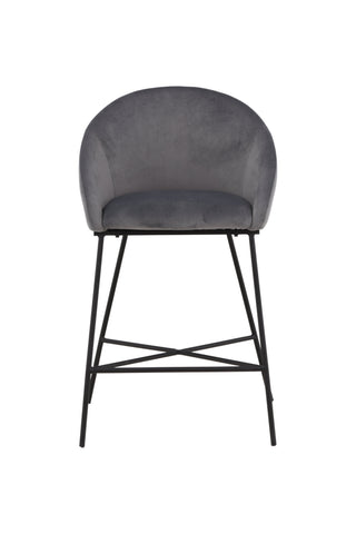 Venture Home Velvet Bar Chair - Svart / Mörkgrå sammet