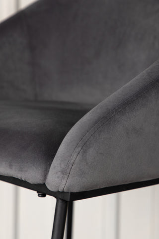 Venture Home Velvet Bar Chair - Svart / Mörkgrå sammet