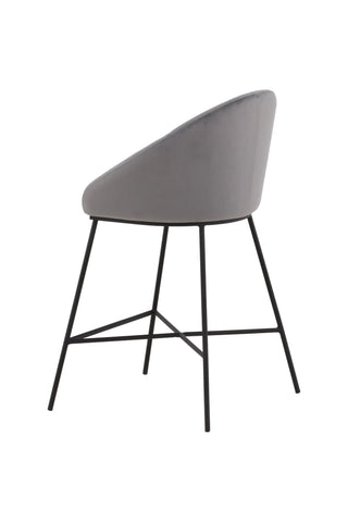 Venture Home Velvet Bar Chair - Svart / Mörkgrå sammet