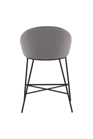 Venture Home Velvet Bar Chair - Svart / Mörkgrå sammet