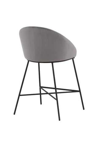 Venture Home Velvet Bar Chair - Svart / Mörkgrå sammet