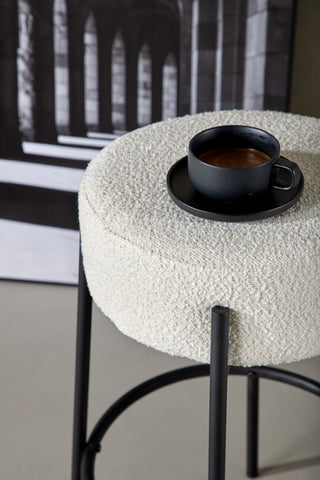 Venture Home Tucson Barstol Large - Svart / Vit Boucle