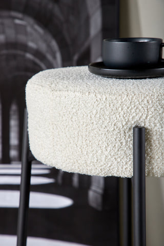 Venture Home Tucson Barstol Large - Svart / Vit Boucle