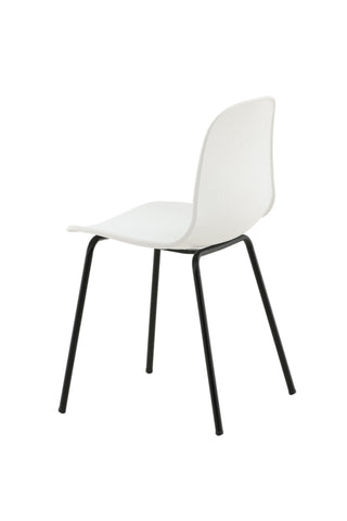 Arctic Dining Chair 2-pack - Svarta Ben - Vit plast