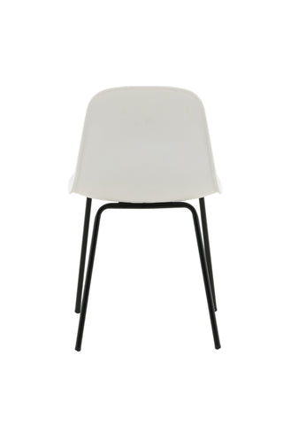 Arctic Dining Chair 2-pack - Svarta Ben - Vit plast