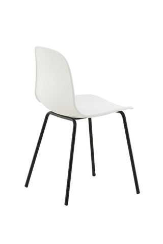 Arctic Dining Chair 2-pack - Svarta Ben - Vit plast