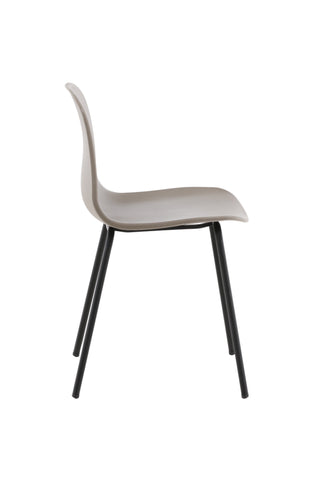 Arctic Dining Chair 2-pack - Svarta Ben - Khaki Plast