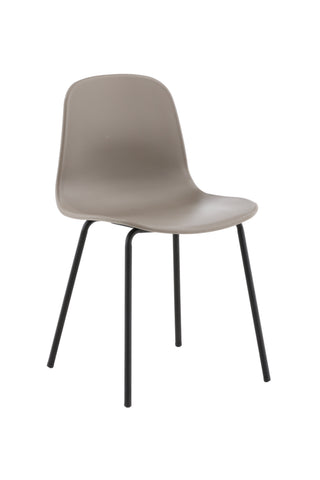 Arctic Dining Chair 2-pack - Svarta Ben - Khaki Plast