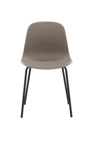 Arctic Dining Chair 2-pack - Svarta Ben - Khaki Plast