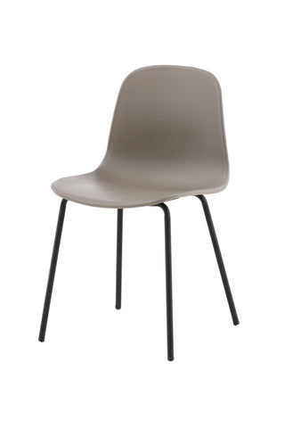 Arctic Dining Chair 2-pack - Svarta Ben - Khaki Plast