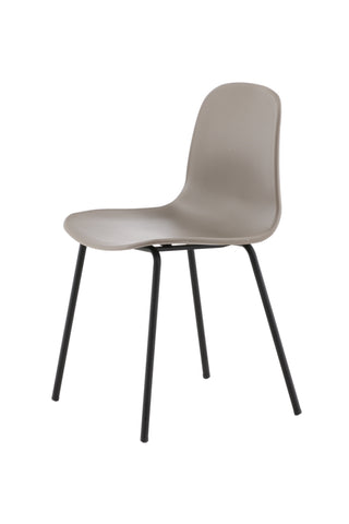 Arctic Dining Chair 2-pack - Svarta Ben - Khaki Plast