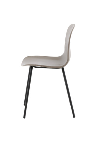 Arctic Dining Chair 2-pack - Svarta Ben - Khaki Plast