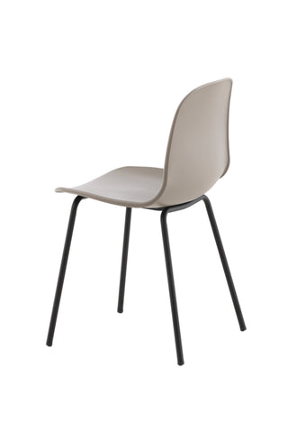 Arctic Dining Chair 2-pack - Svarta Ben - Khaki Plast