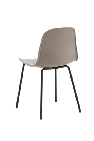 Arctic Dining Chair 2-pack - Svarta Ben - Khaki Plast