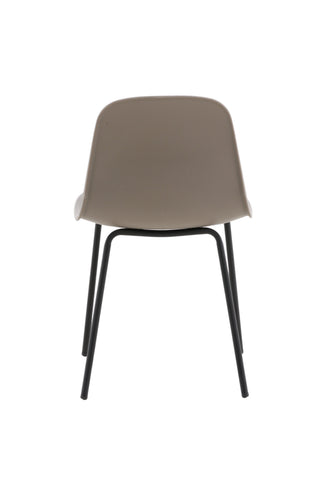 Arctic Dining Chair 2-pack - Svarta Ben - Khaki Plast