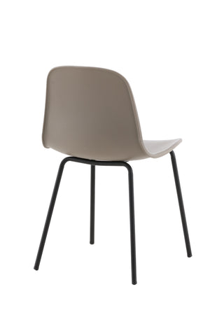 Arctic Dining Chair 2-pack - Svarta Ben - Khaki Plast