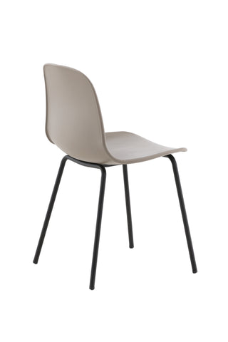 Arctic Dining Chair 2-pack - Svarta Ben - Khaki Plast