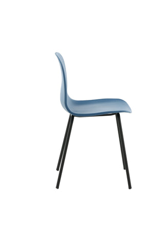 Arctic Dining Chair 2-pack - Svarta Ben - Blå Plast