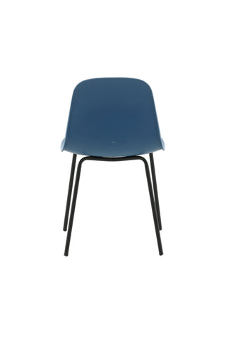 Arctic Dining Chair 2-pack - Svarta Ben - Blå Plast